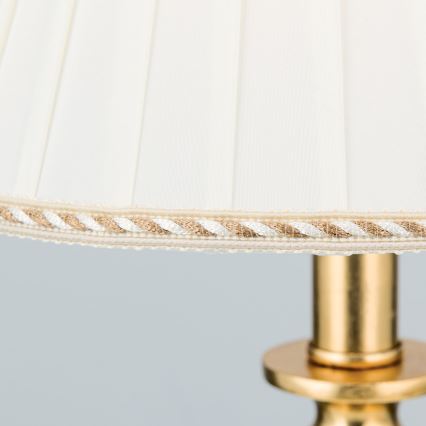 Pöytävalaisin FONSA 1xE27/60W/230V 61 cm valkoinen/kulta