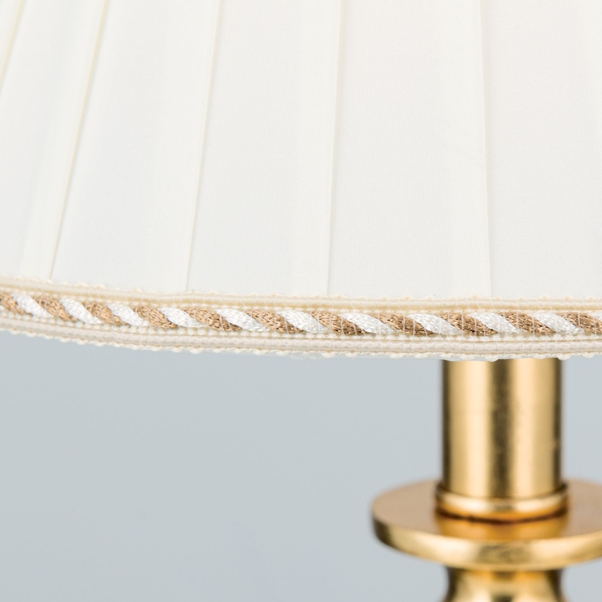 Pöytävalaisin FONSA 1xE27/60W/230V 61 cm valkoinen/kulta