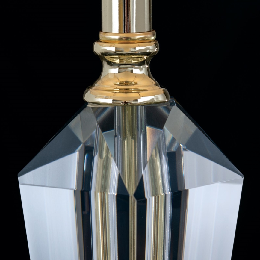 Kristallipöytävalaisin VERONIQUE 1xE27/60W/230V kerma/läpinäkyvä