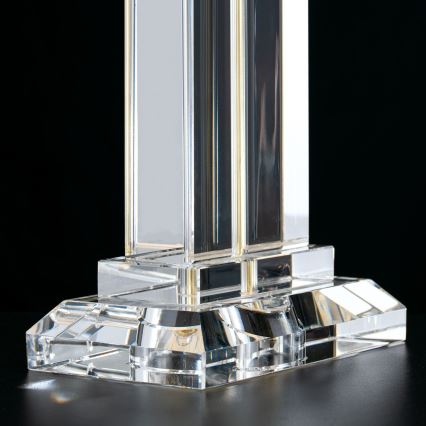 Kristallipöytävalaisin VERONIQUE 1xE27/60W/230V kerma/läpinäkyvä