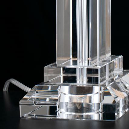 Kristallipöytävalaisin VERONIQUE 1xE27/60W/230V valkoinen/läpinäkyvä