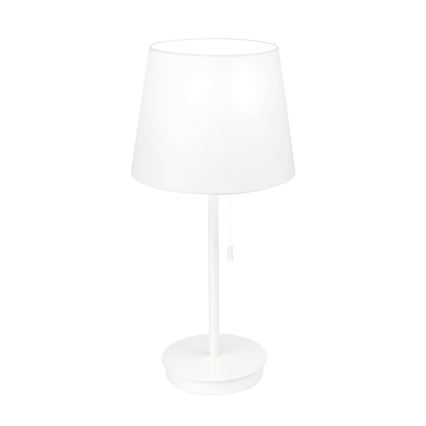 Pöytävalaisin USB-portilla LUDWIG 1xE27/40W/230V 50 cm valkoinen