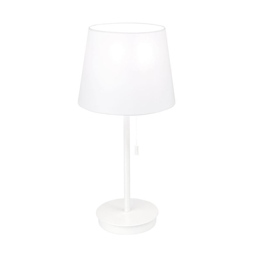 Pöytävalaisin USB-portilla LUDWIG 1xE27/40W/230V 50 cm valkoinen