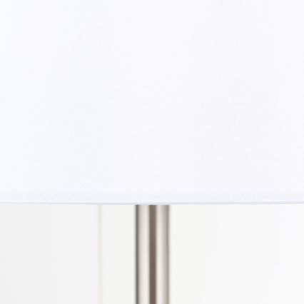 Pöytävalaisin USB-portilla LUDWIG 1xE27/40W/230V 50 cm valkoinen/mattakromi