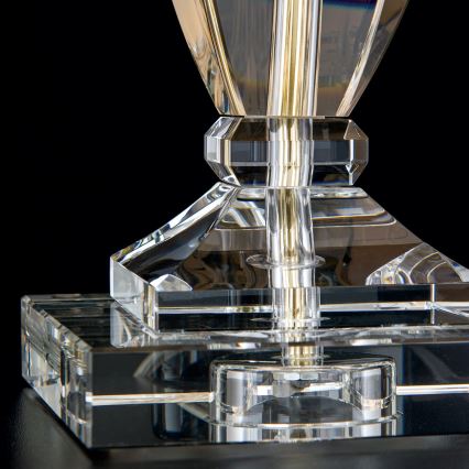 Kristallipöytävalaisin POKAL 1xE27/60W/230V kerma/läpinäkyvä