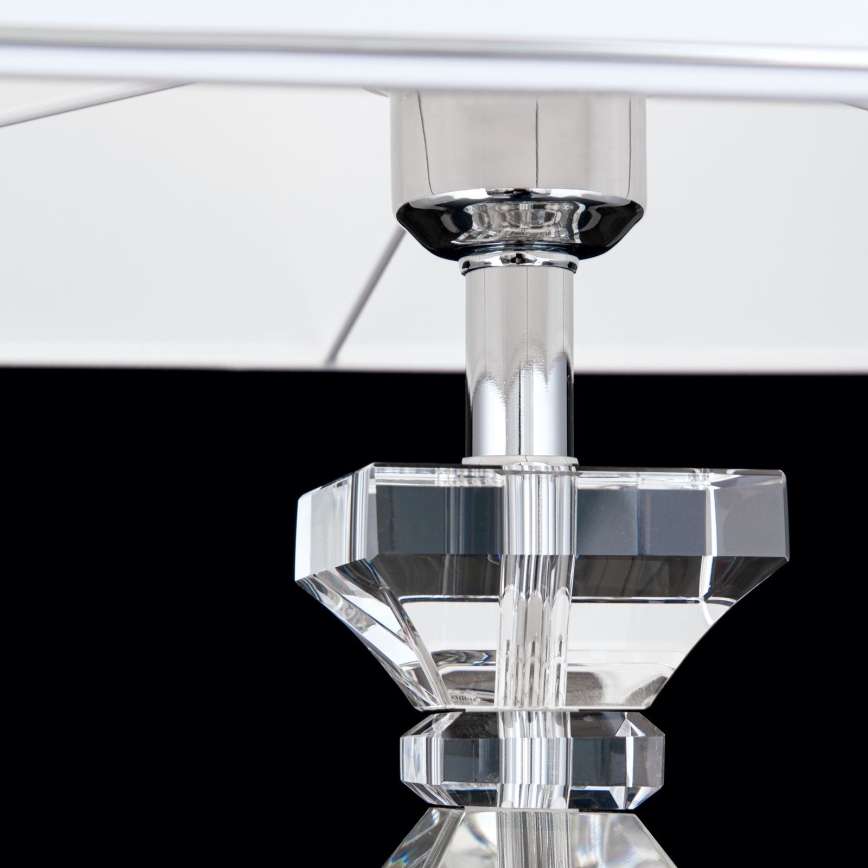 Kristallipöytävalaisin POKAL 1xE27/60W/230V valkoinen/läpinäkyvä