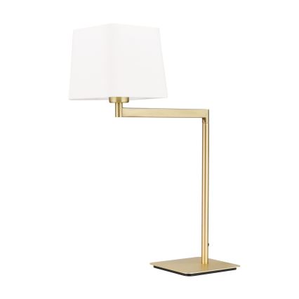 Pöytävalaisin CARLTON 1xE27/40W/230V valkoinen/kulta