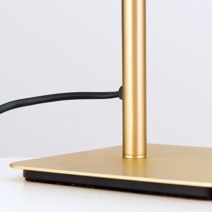 Pöytävalaisin CARLTON 1xE27/40W/230V valkoinen/kulta