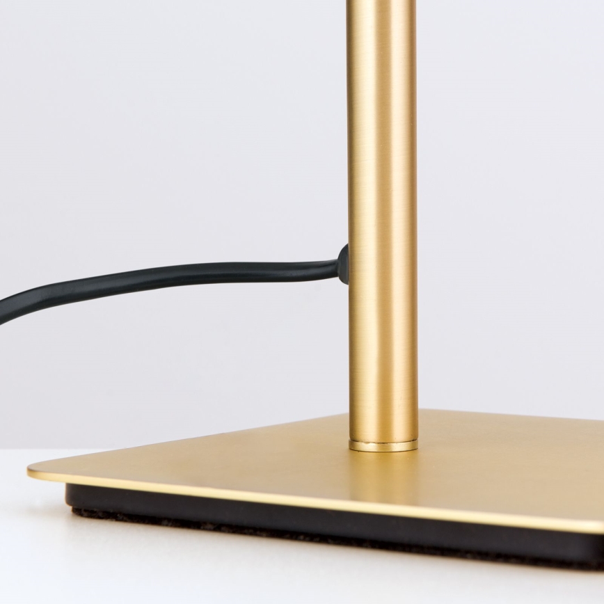 Pöytävalaisin CARLTON 1xE27/40W/230V valkoinen/kulta