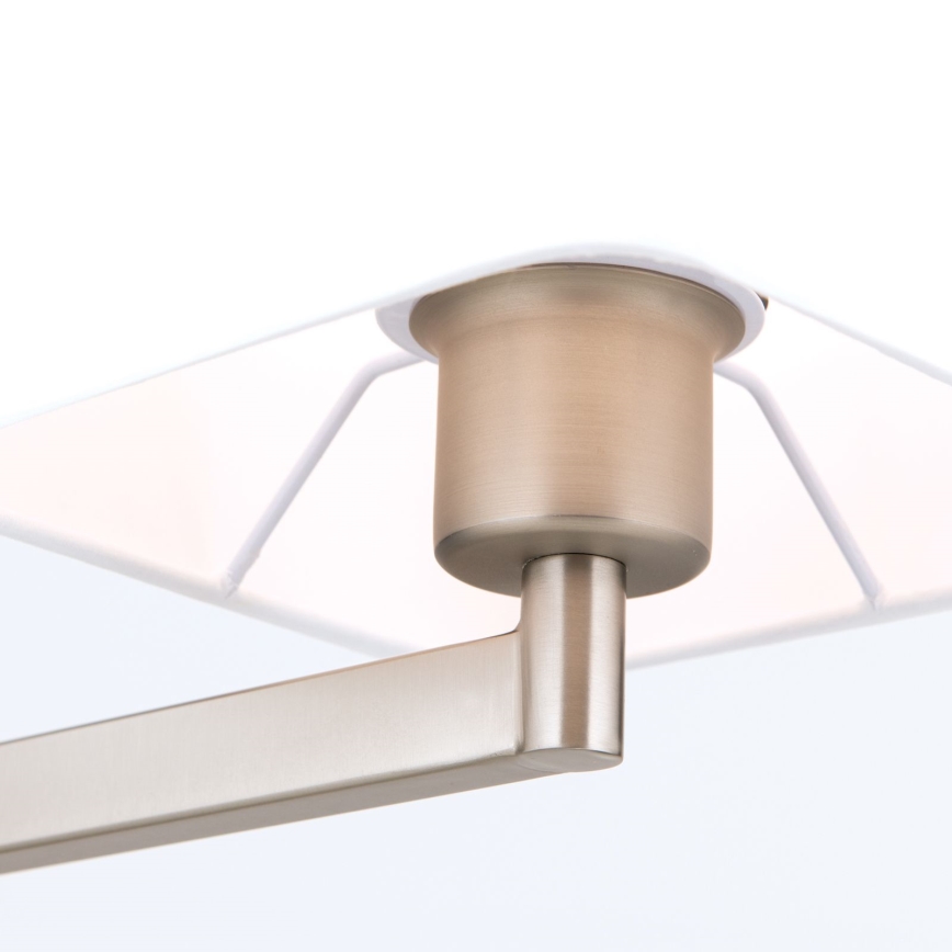 Pöytävalaisin CARLTON 1xE27/40W/230V valkoinen/mattakromi