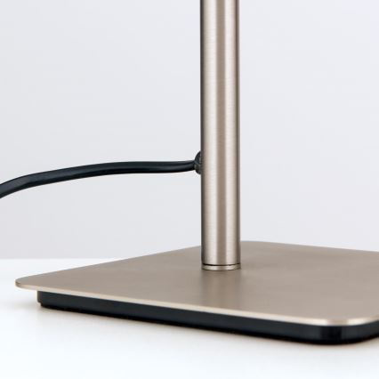 Pöytävalaisin CARLTON 1xE27/40W/230V valkoinen/mattakromi