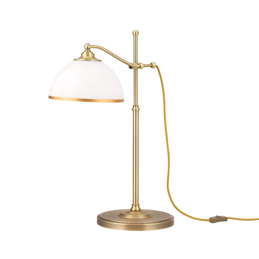 Pöytävalaisin OLD LAMP 1xE27/40W/230V 65 cm valkoinen/pronssi