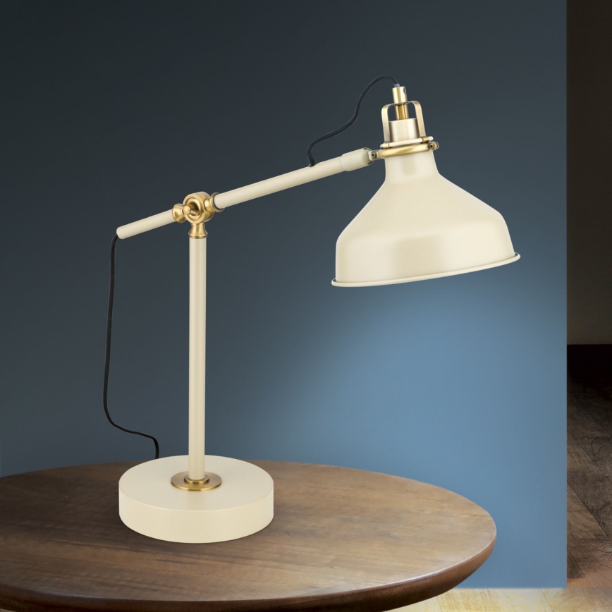 Pöytävalaisin SCHILLER 1xE27/40W/230V kerma/pronssi