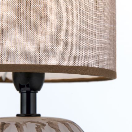 Pöytävalaisin PINIA 1xE14/25W/230V keramiikka beige/harmaa