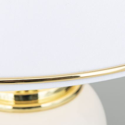 Pöytävalaisin OVUM 1xE27/40W/230V 48 cm keramiikka valkoinen/kulta