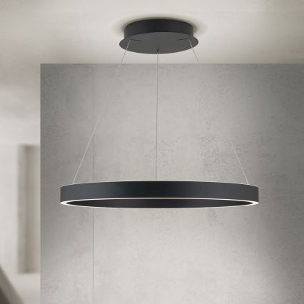 LED-himmennettävä riippuvalaisin vaijerilla KOLK LED/60W/230V 2700/3000/4000K halkaisija 60 cm musta