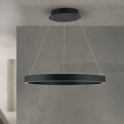 LED-himmennettävä riippuvalaisin vaijerilla KOLK LED/60W/230V 2700/3000/4000K halkaisija 60 cm musta
