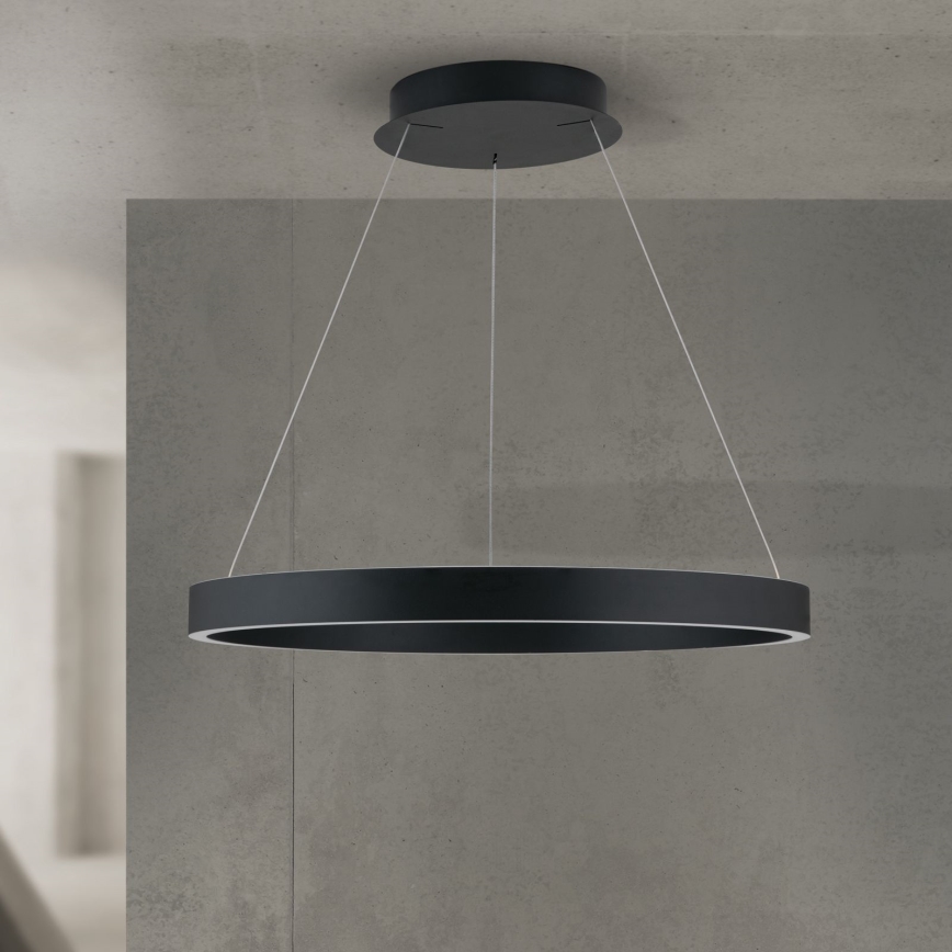 LED-himmennettävä riippuvalaisin vaijerilla KOLK LED/60W/230V 2700/3000/4000K halkaisija 60 cm musta