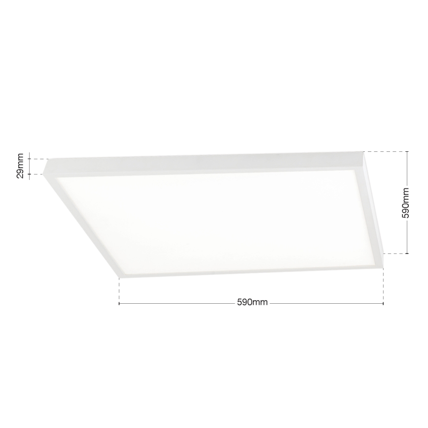 Himmennettävä LED-kattovalaisin DISC LED/46W/230V 2700/3000/4000K 59x59 cm valkoinen