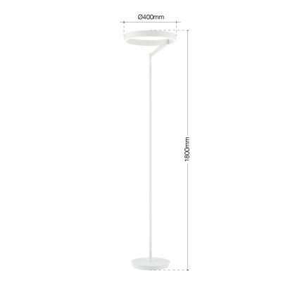 LED-himmennettävä lattiavalaisin KOLK LED/40W/230V 2700/4000K valkoinen