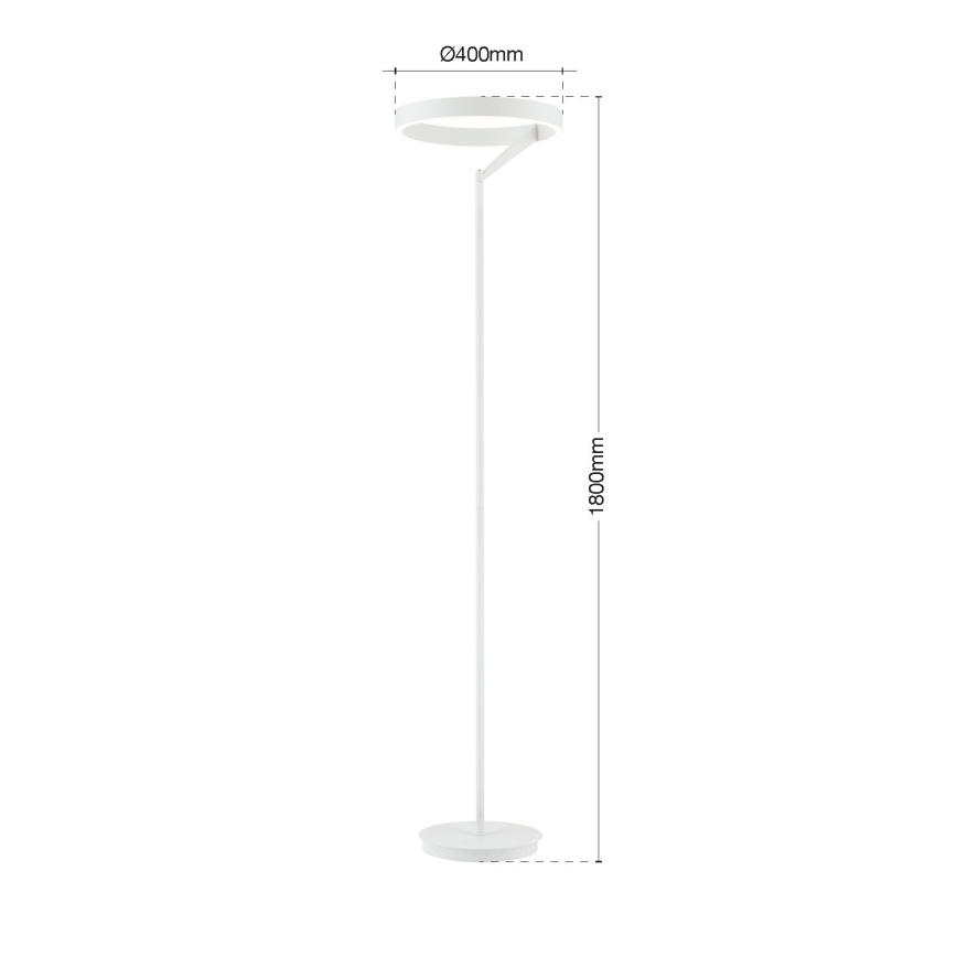 LED-himmennettävä lattiavalaisin KOLK LED/40W/230V 2700/4000K valkoinen