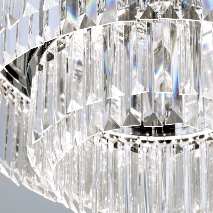 LED himmennettävä kristallikattoleuchte PRISM LED/80W/230V halkaisija 55 cm kiiltävä kromi