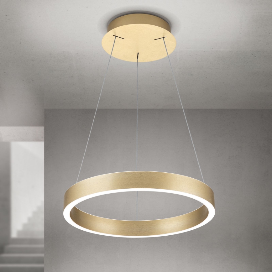 KOLK himmennettävä LED-riippuvalaisin vaijerilla LED/40W/230V 2700/3000/4000K halkaisija 40 cm kultainen
