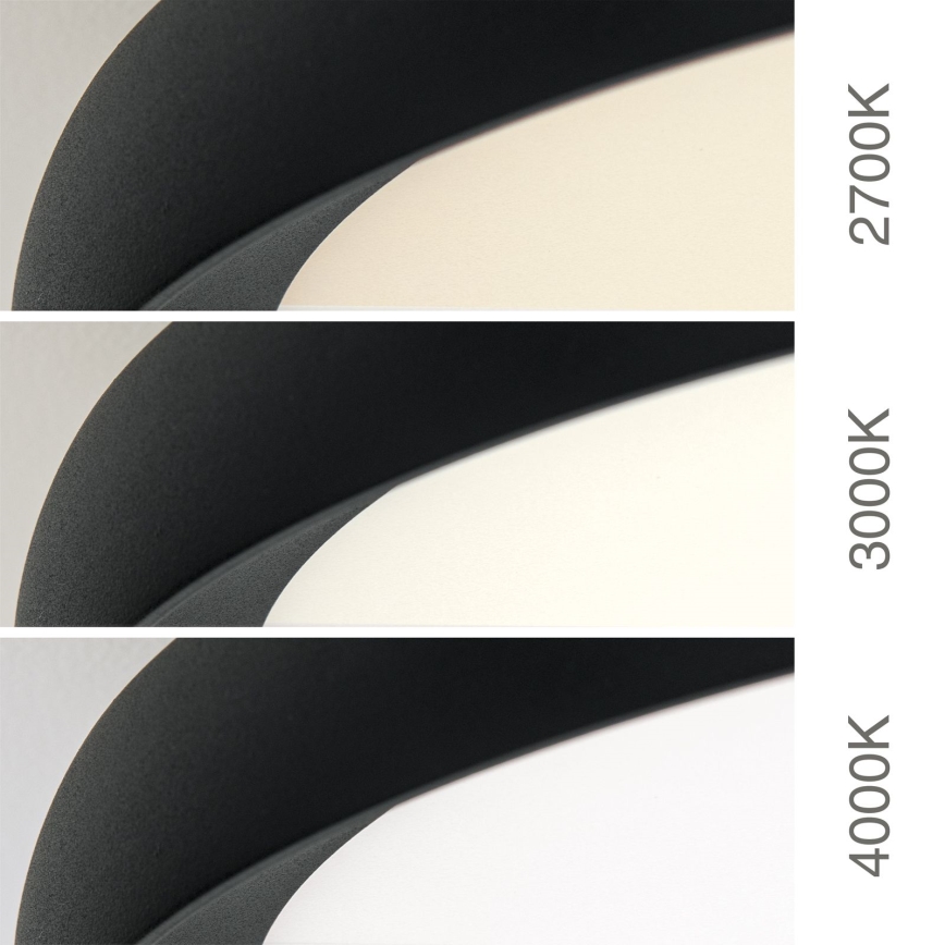 LED-kattovalaisin KANT LED/30W/230V 2700/3000/4000K halkaisija 40 cm musta