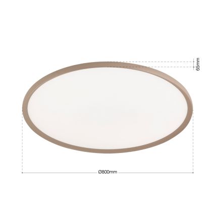 LED-kattovalaisin KANT LED/66W/230V 2700/3000/4000K, halkaisija 80 cm, beigen sävyinen