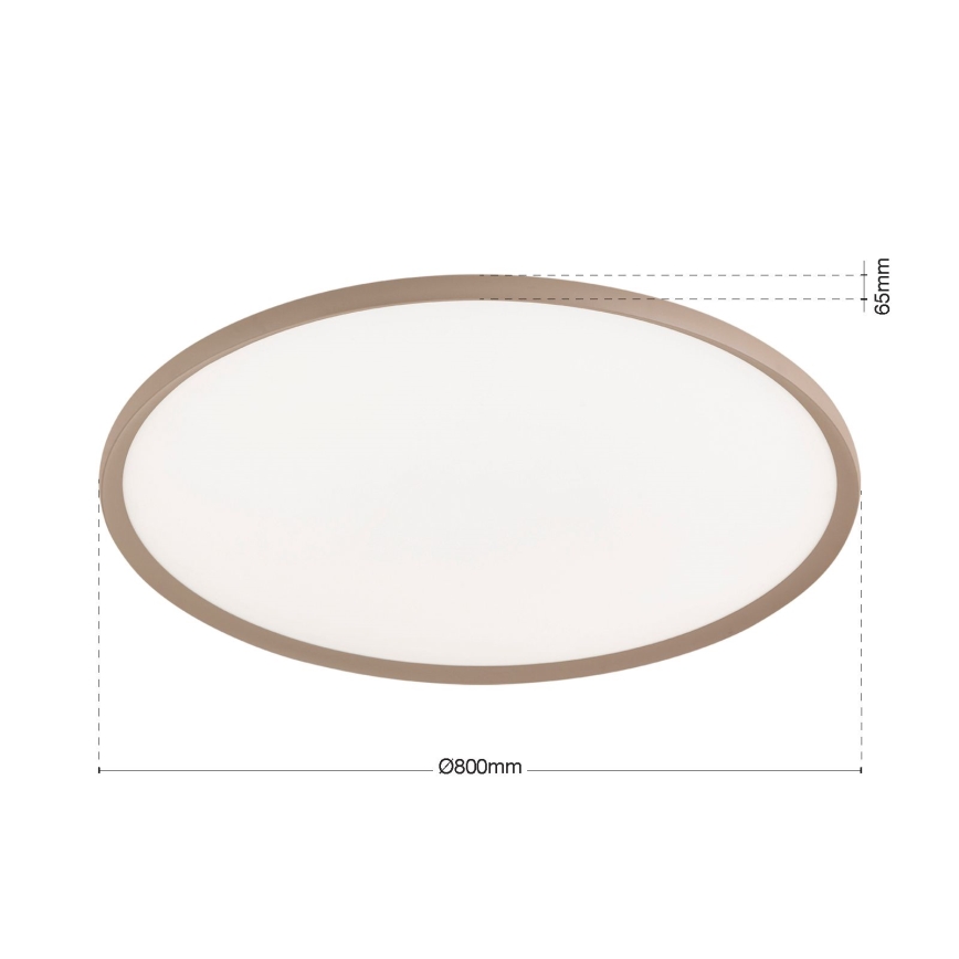 LED-kattovalaisin KANT LED/66W/230V 2700/3000/4000K, halkaisija 80 cm, beigen sävyinen