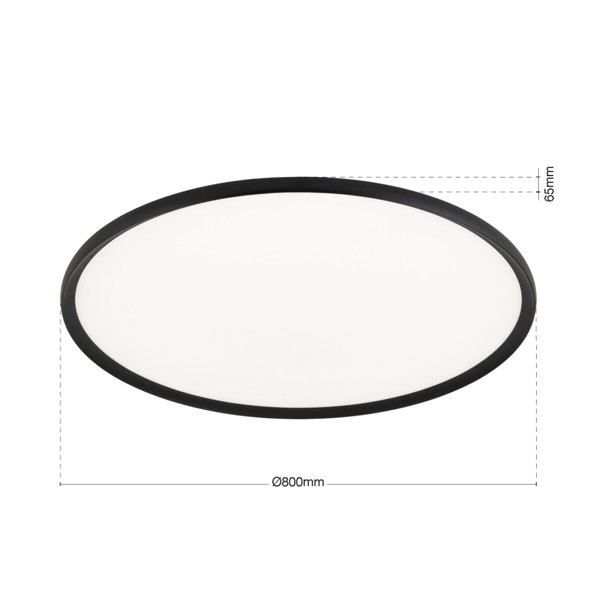 LED-kattovalaisin KANT LED/66W/230V 2700/3000/4000K Ø 80 cm musta