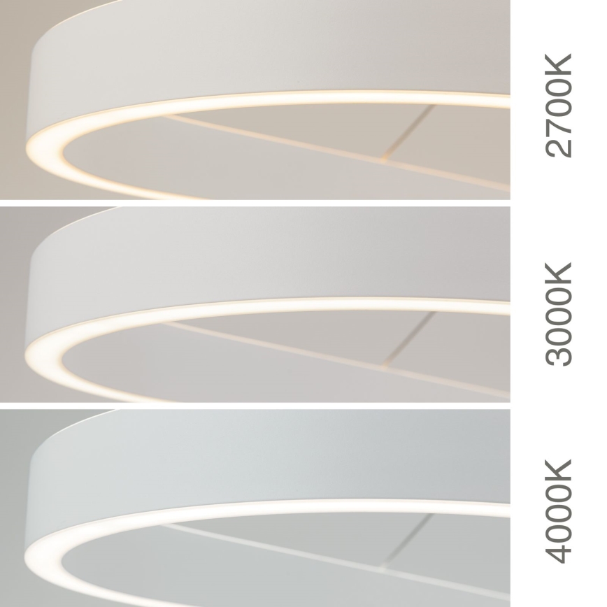 LED-riippuvalaisin vaijerilla CARRARA LED/80W/230V 2700/3000/4000K valkoinen
