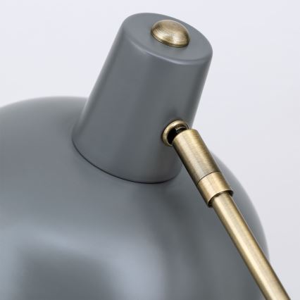 Pöytälamppu FEDRA 1xE14/40W/230V harmaa/messinki