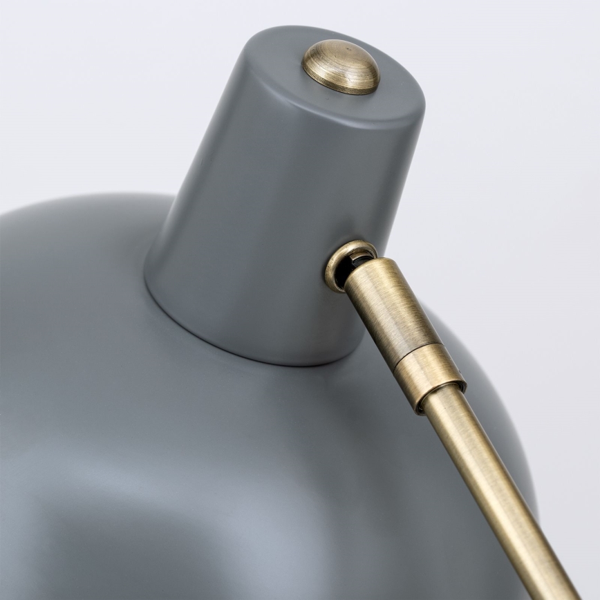 Pöytälamppu FEDRA 1xE14/40W/230V harmaa/messinki