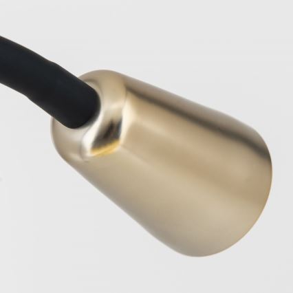 Joustava pöytävalaisin DOTTY puristimella 1xGU10/10W/230V messinki/musta