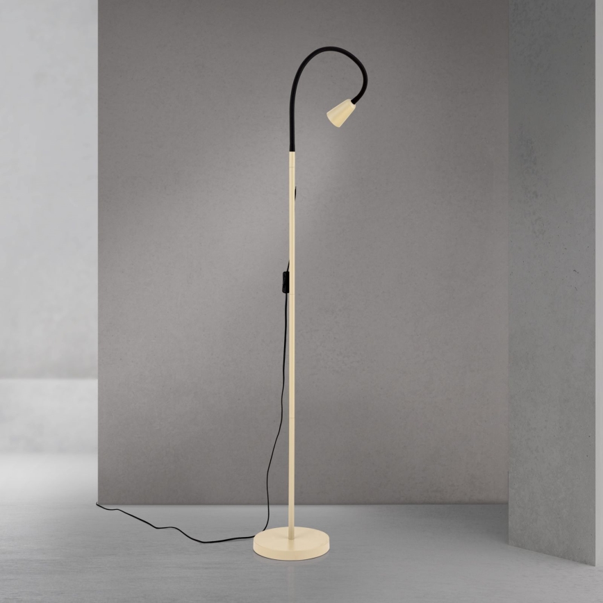 Säädettävä lattiavalaisin DOTTY 1xGU10/10W/230V beige/musta
