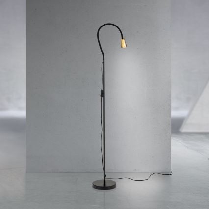 Säädettävä lattiavalaisin DOTTY 1xGU10/10W/230V musta/messinki