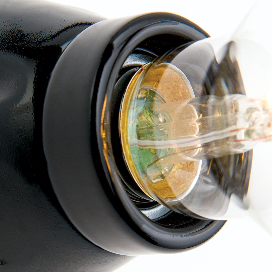 Seinävalaisin FROST 1xE27/60W/230V musta