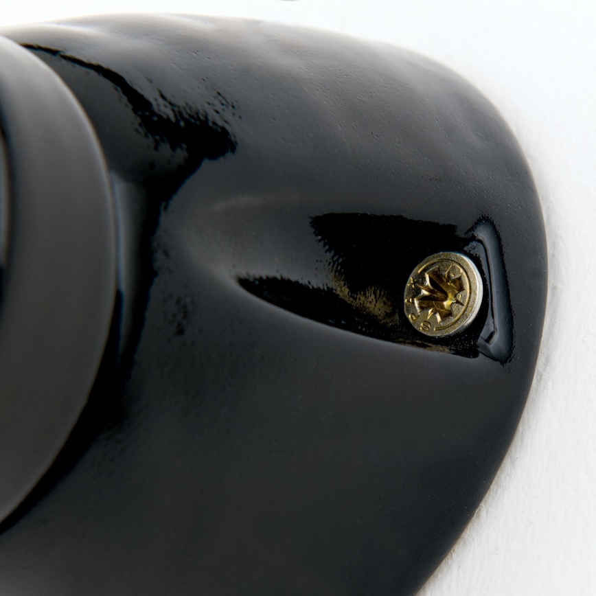 Seinävalaisin FROST 1xE27/60W/230V musta