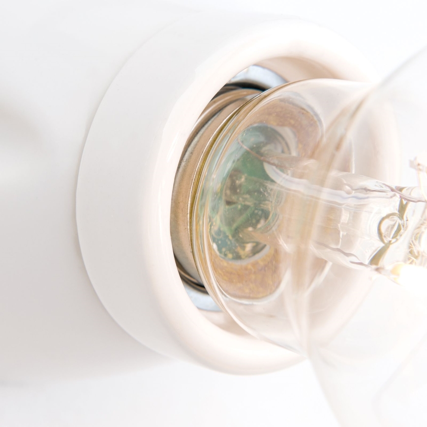 Seinävalaisin FROST 1xE27/60W/230V valkoinen