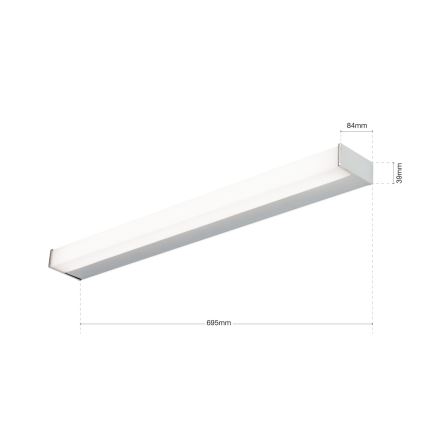 LED-peilivalot MARILYN LED/17W/230V 69,5 cm kiiltävä kromi