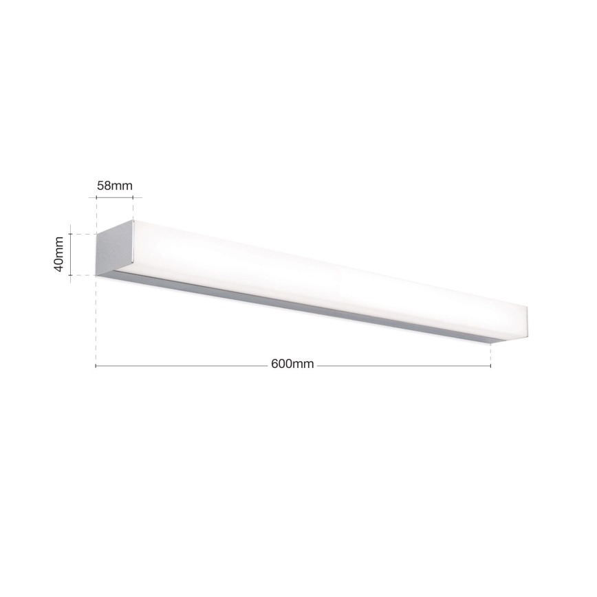 Kylpyhuoneen LED-peilivalo HORIZON LED/12W/230V 3000/4000K 60 cm IP44 hopea