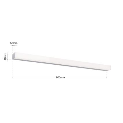 Kylpyhuoneen LED-peilivalo HORIZON LED/18W/230V 3000/4000K 90 cm IP44 hopea