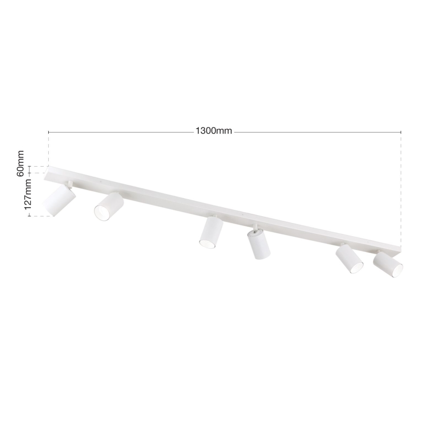 Kohdevalaisin SEAN 6x GU10/13W/230V, valkoinen