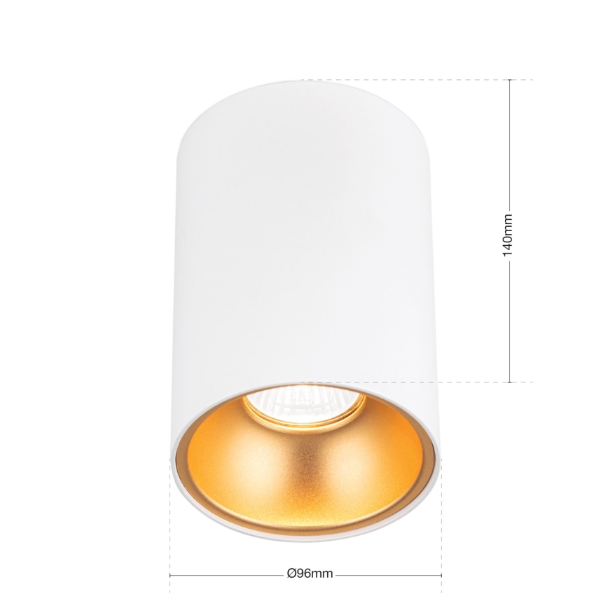 Spottivalaisin STARLIGHT 1xGU10/50W/230V valkoinen/kultainen
