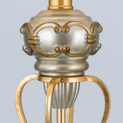 Lattialamppu TIZIA 1xE27/60W/230V valkoinen/kulta/patina