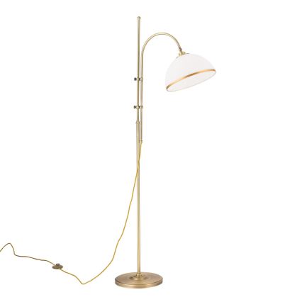 Lattialamppu OLD LAMP 1xE27/40W/230V valkoinen/pronssi