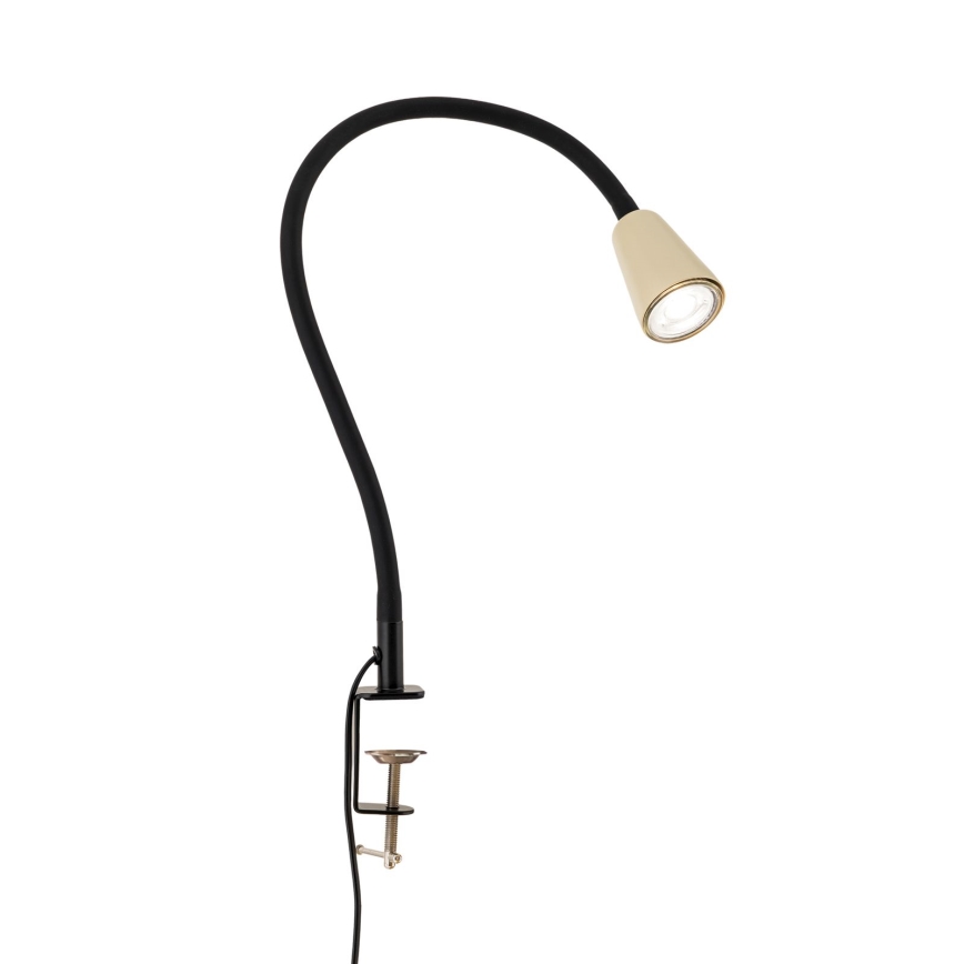 Säädettävä pöytävalaisin klipsillä DOTTY 1xGU10/10W/230V beige/musta