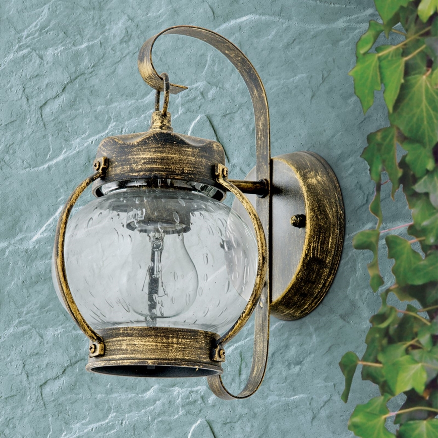 Ulkoseinävalaisin TAVERNA 1xE27/60W/230V IP23 pronssi/patina