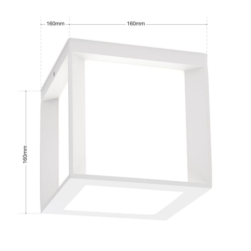 Ulkovalaisin HENRY 1xE27/15W/230V 16x16 cm IP44 valkoinen